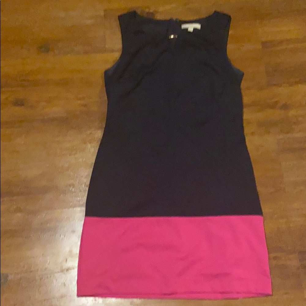 Navy and pink sleeveless Banana Republic Dress